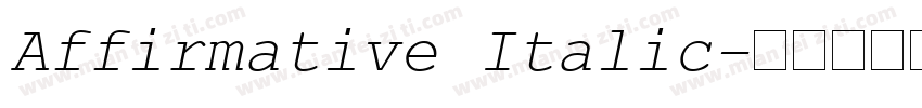 Affirmative Italic字体转换